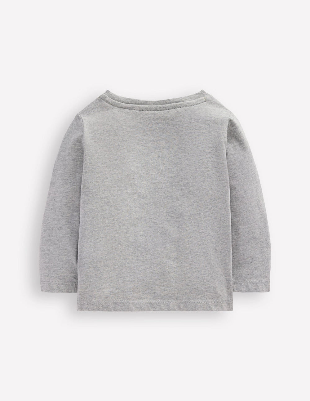 Long Sleeve Applique T-shirt - Grey Marl Apples