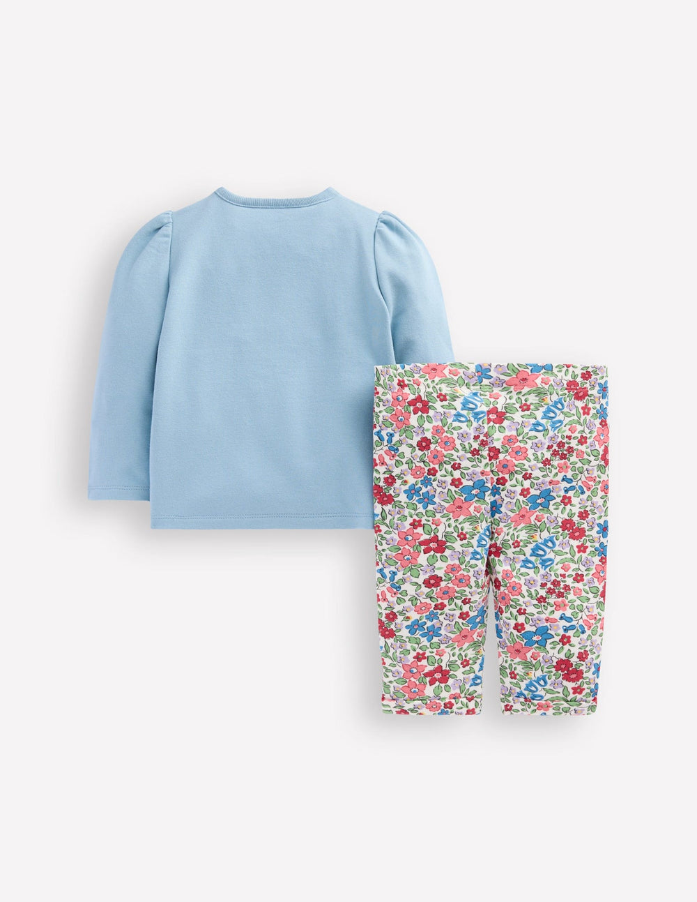 Appliqué Jersey Play Set - Blue Floral Hearts