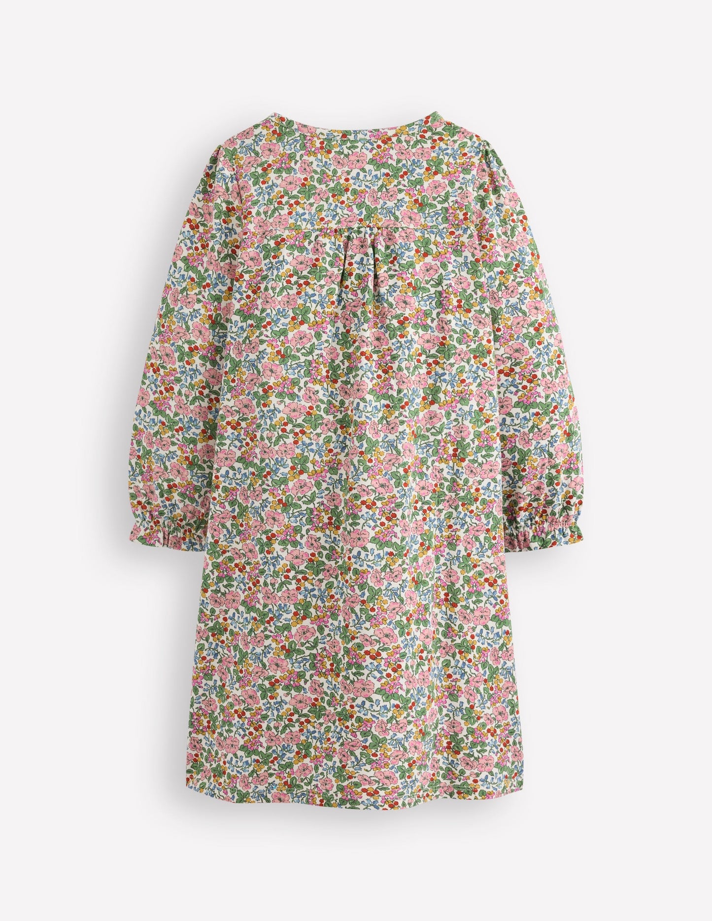Printed Long Sleeve Nightie - Coconut Milk Berry Floral