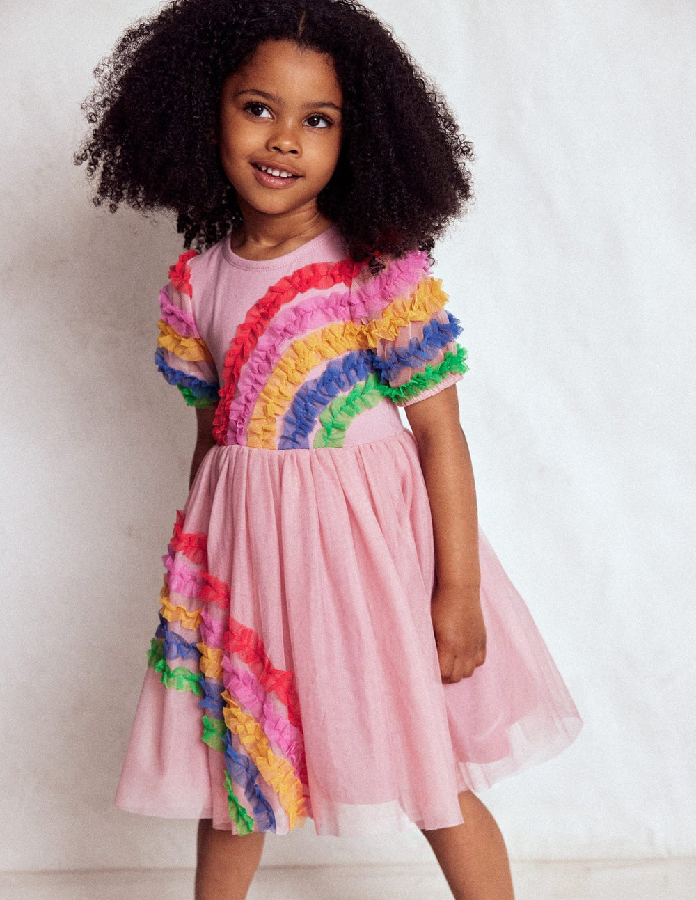 New Tulle Logo Jersey Dress - Zephyr Rainbow