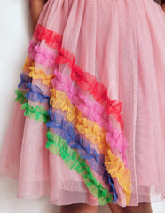 New Tulle Logo Jersey Dress - Zephyr Rainbow