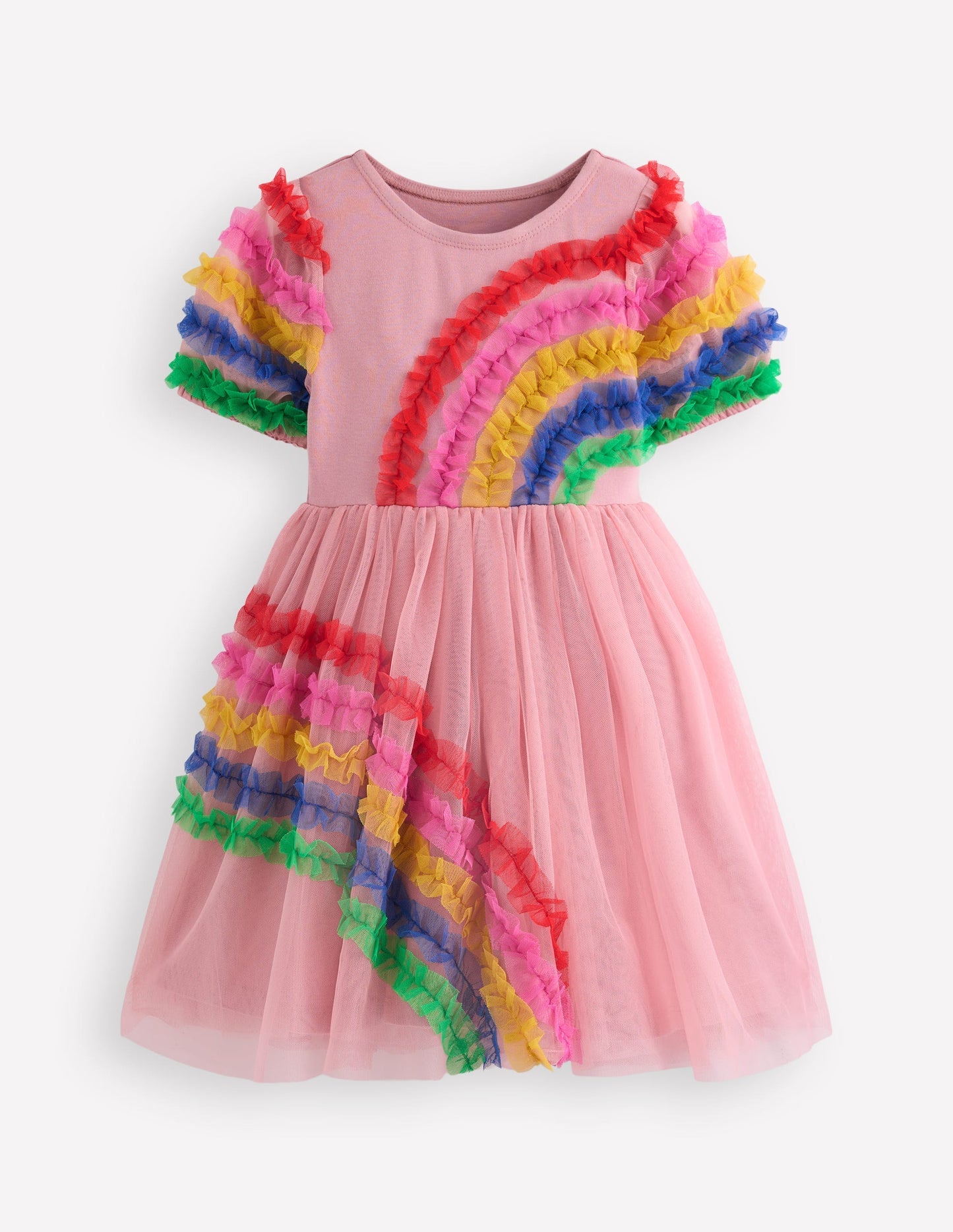 New Tulle Logo Jersey Dress - Zephyr Rainbow