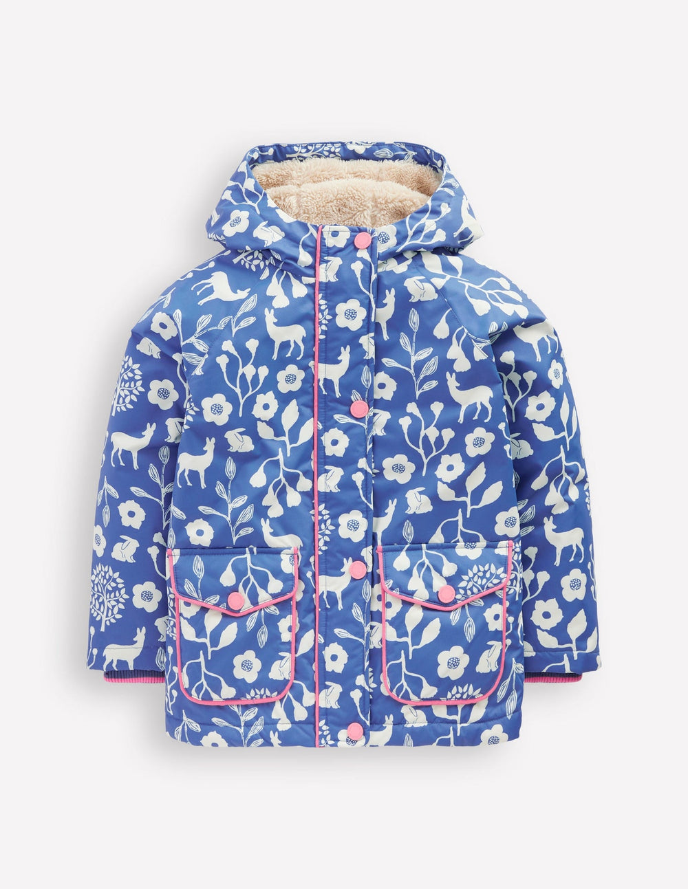Sherpa Lined Anorak - Bluejay Woodland