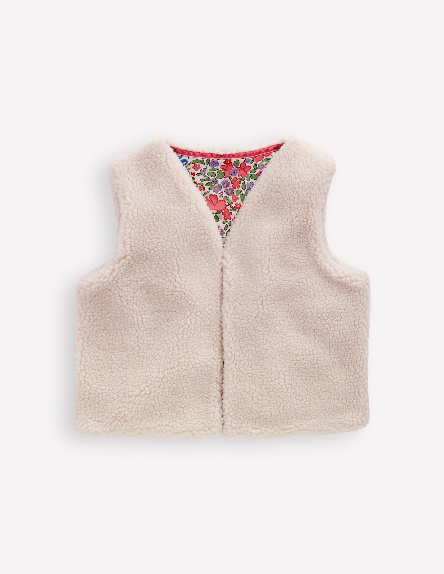 Relaxed Borg Gilet - Ecru