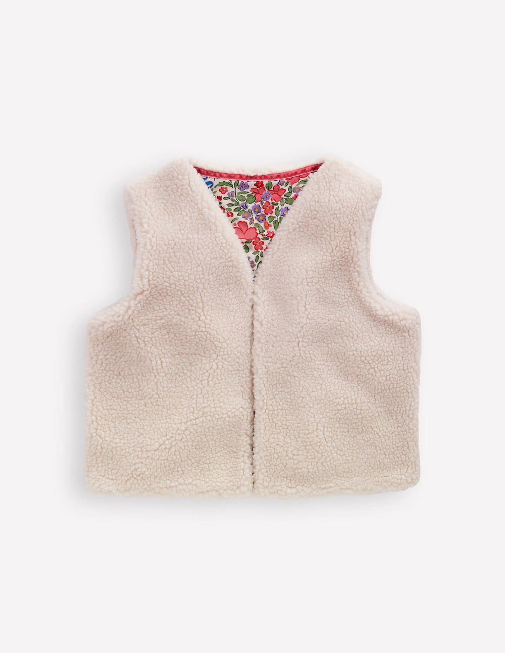 Relaxed Borg Gilet - Ecru