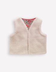 Relaxed Borg Gilet - Ecru