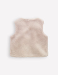Relaxed Borg Gilet - Ecru