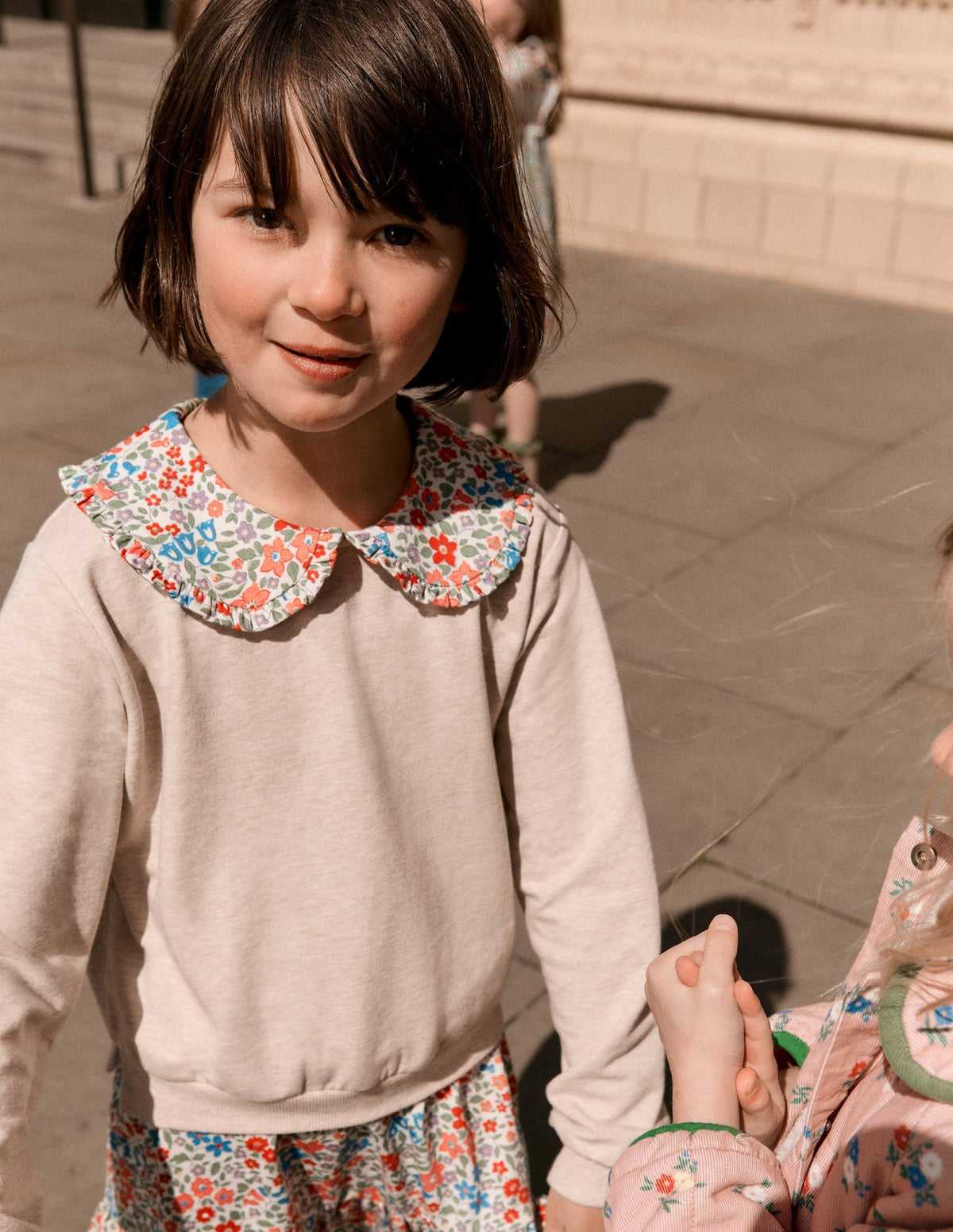 2 - in - 1 Sweatshirt Dress - Ivory Berry Floral