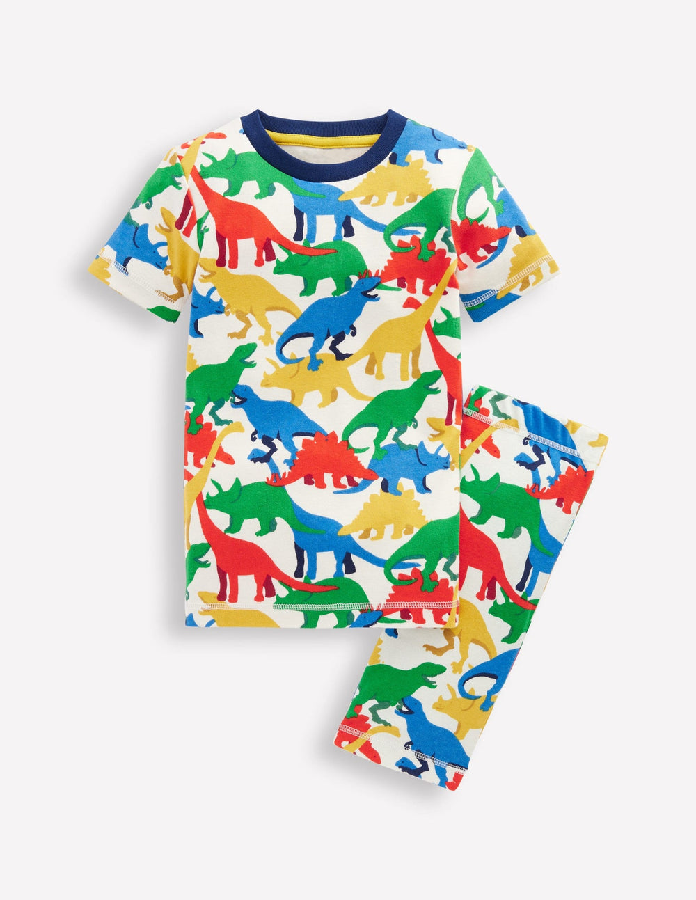 Snug Short John Pajamas - Multi Dinos