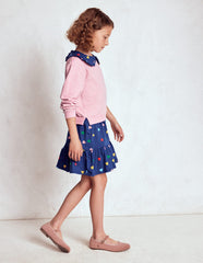 2 - in - 1 Sweatshirt Dress - Starboard Blue Multi Hearts