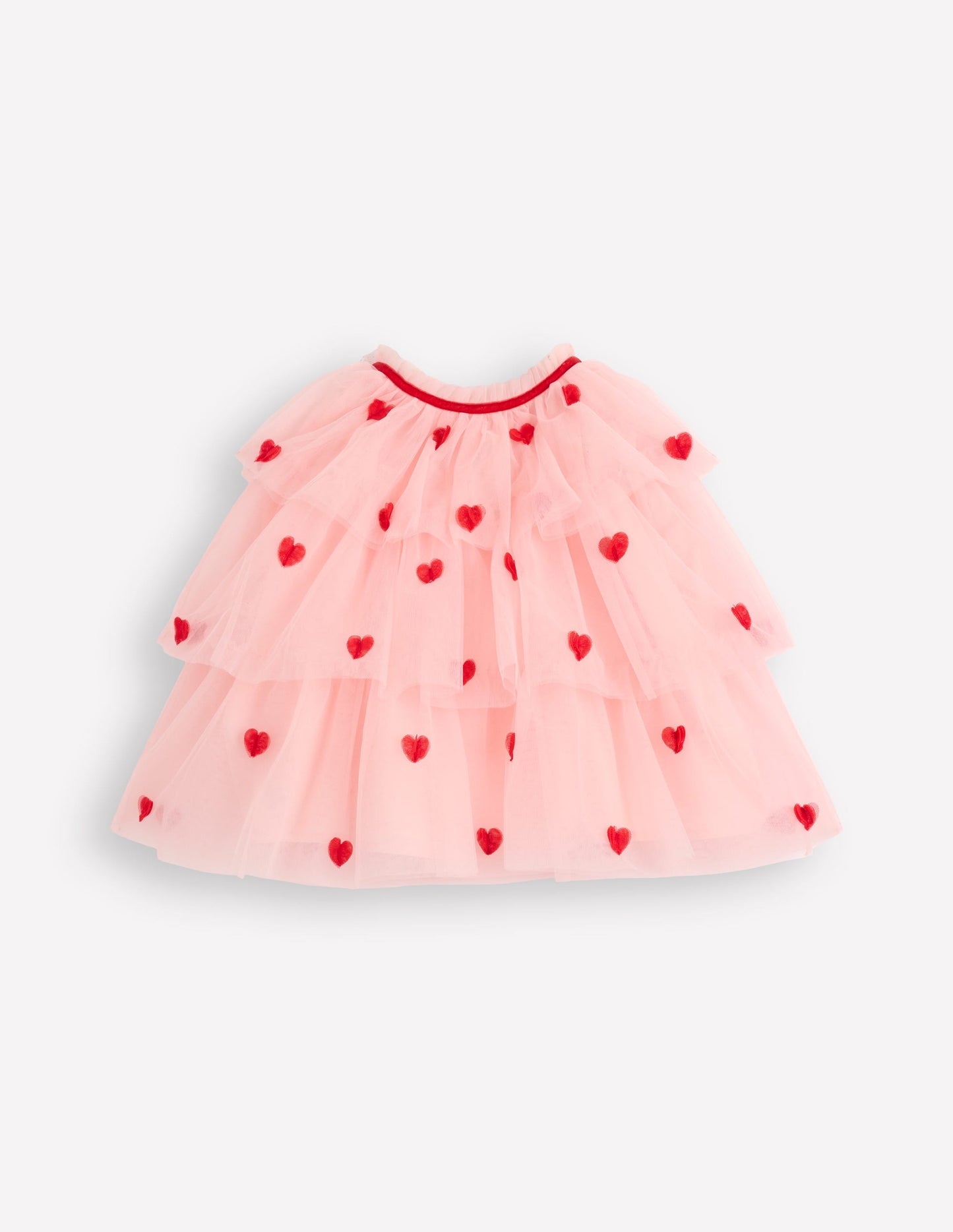 Tulle Heart Cape - Chalk Pink Hearts