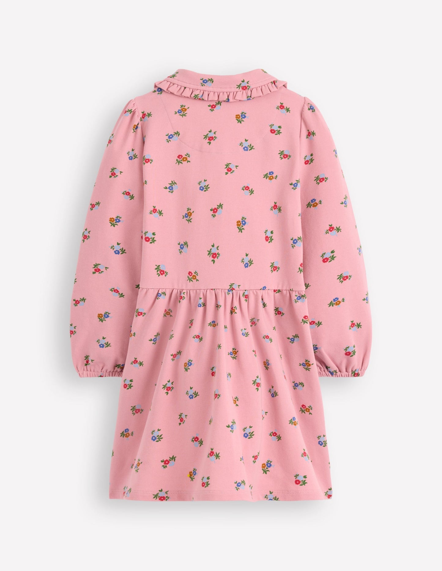 Cosy Jersey Shirt Dress - Vintage Pink Spaced Ditsy