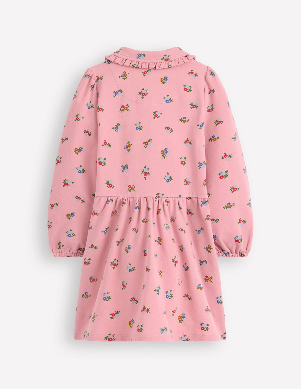 Cosy Jersey Shirt Dress - Vintage Pink Spaced Ditsy