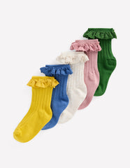 5 - Pack Baby Frilly Socks - Multi