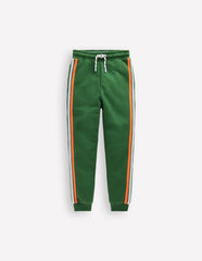 Rainbow Stripe Sweatpants - Pine Green