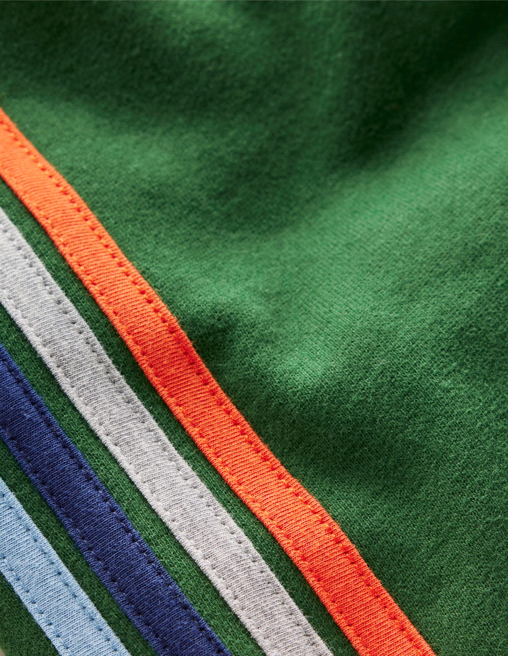Rainbow Stripe Sweatpants - Pine Green