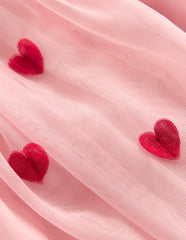 Layered Tulle Dress - Chalk Pink Hearts