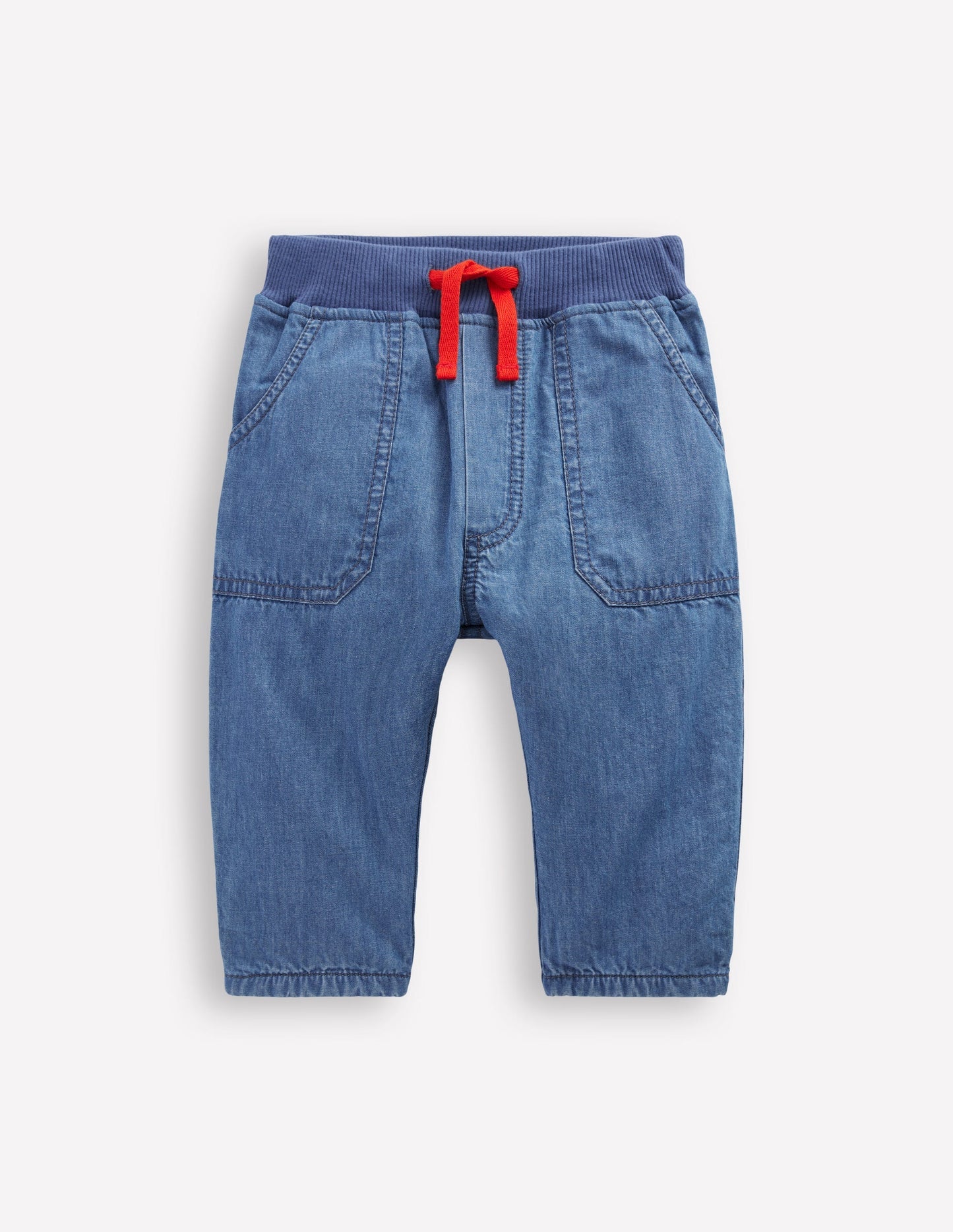 Cosy Lined Pants - Blue Chambray