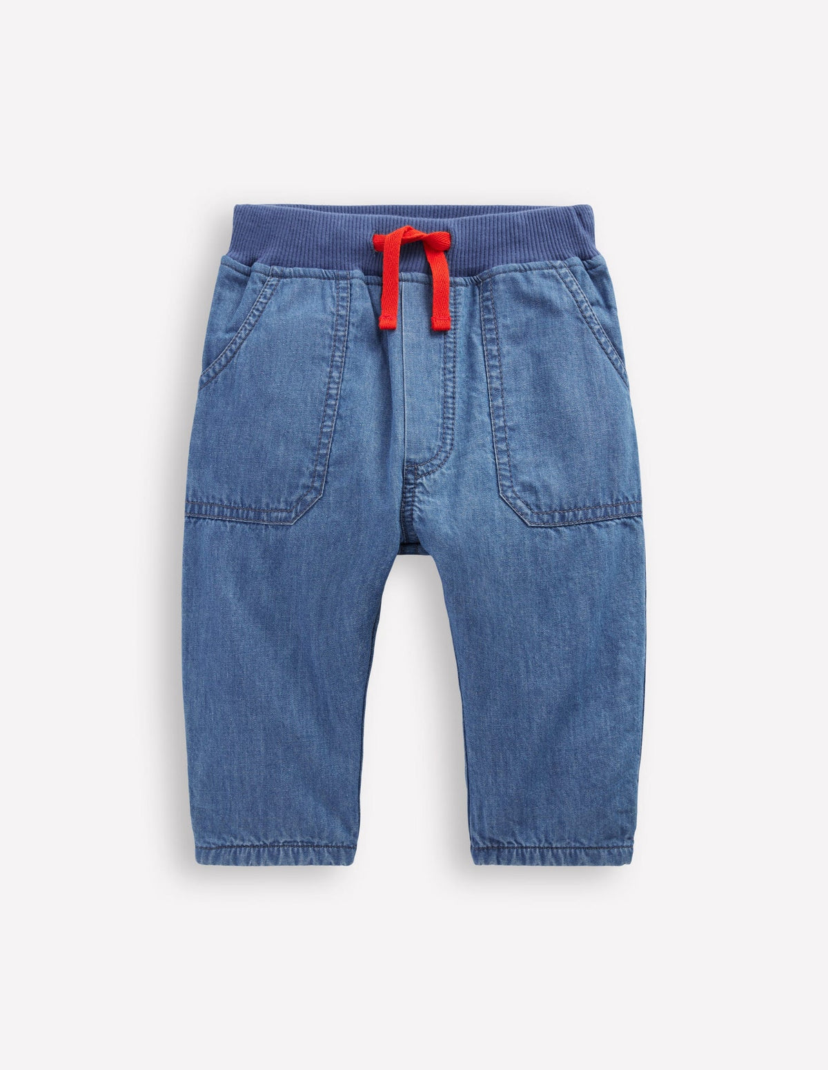 Cosy Lined Pants - Blue Chambray
