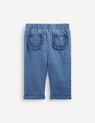 Cosy Lined Pants - Blue Chambray