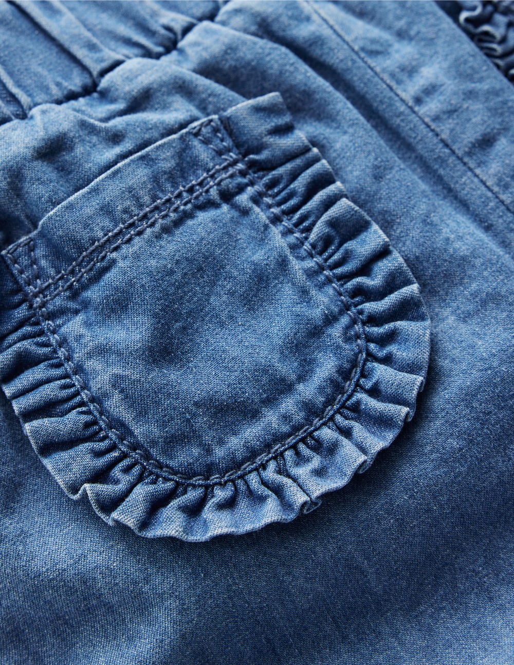 Cosy Lined Pants - Blue Chambray