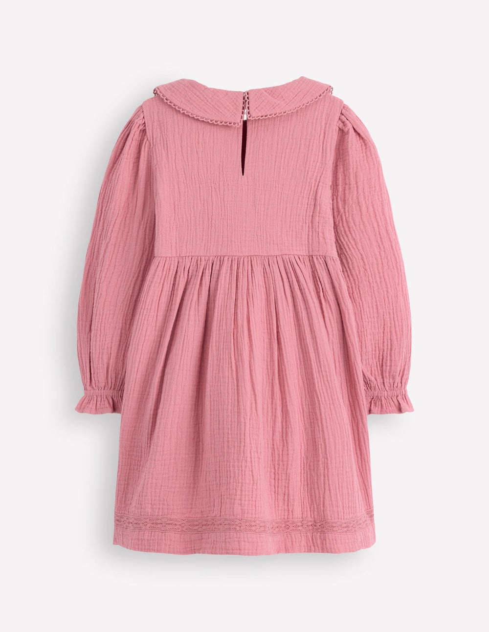 Double Cloth Collared Dress - Pink Heather