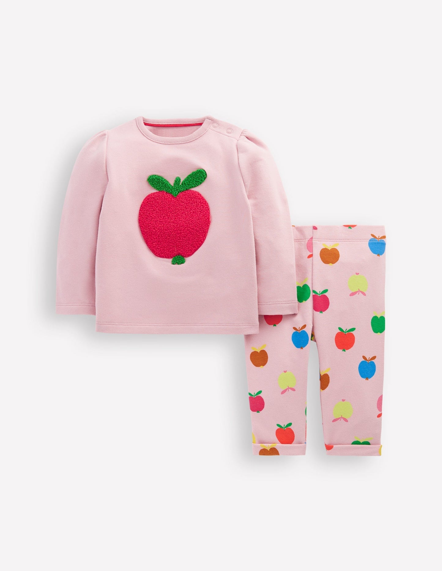 Appliqué Jersey Play Set - Vintage Pink Small Apples