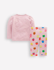 Appliqué Jersey Play Set - Vintage Pink Small Apples