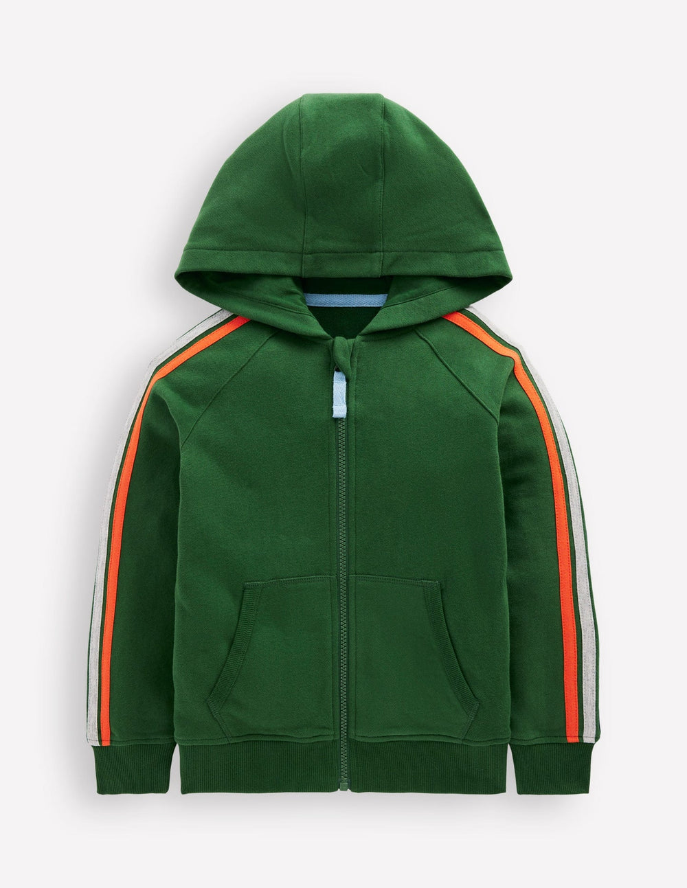 Rainbow Zip - up Hoody - Pine Green