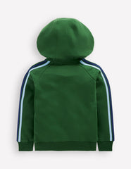 Rainbow Zip - up Hoody - Pine Green
