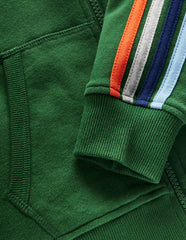 Rainbow Zip - up Hoody - Pine Green
