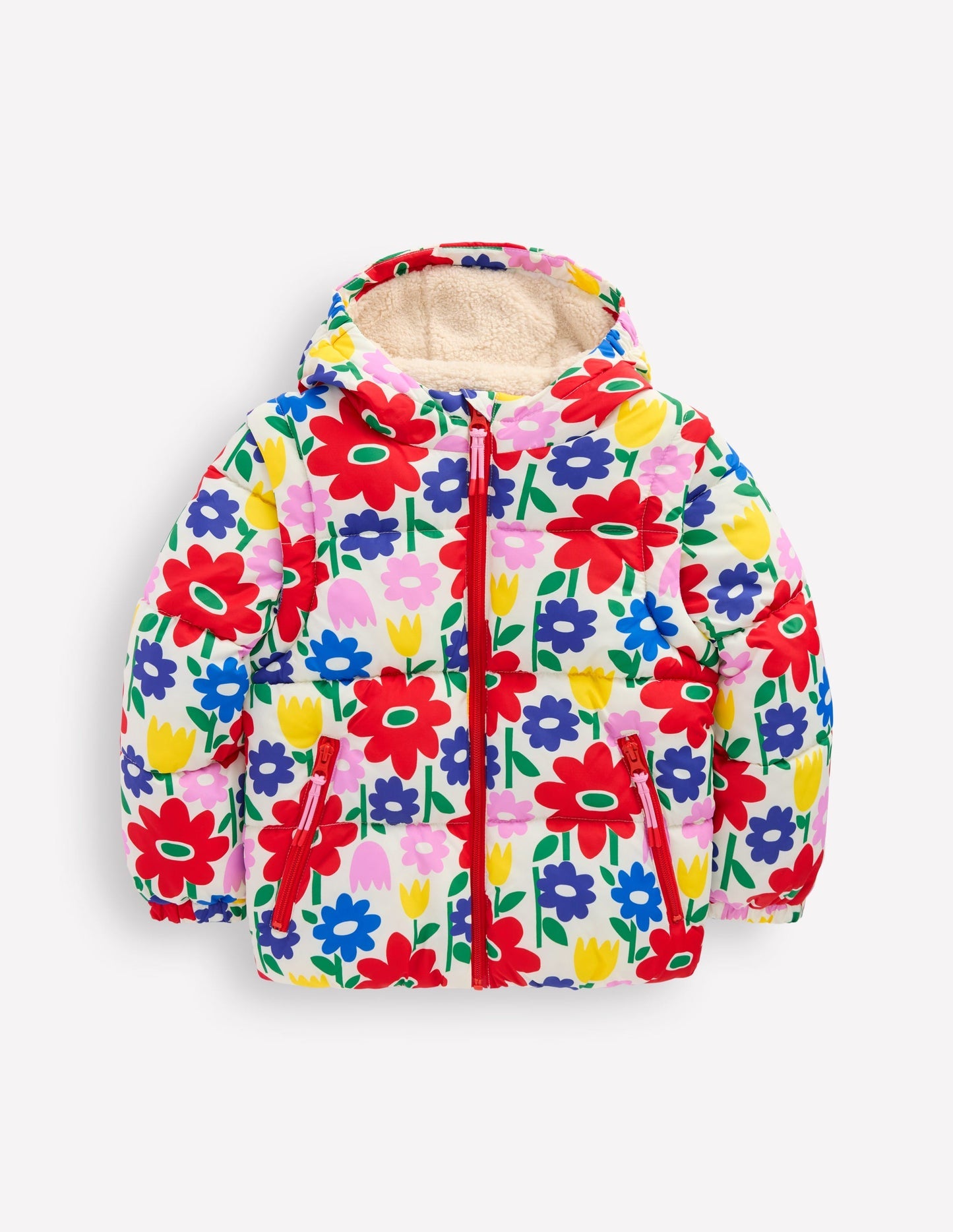 2 - in - 1 Padded Coat - Multi Pop Flower