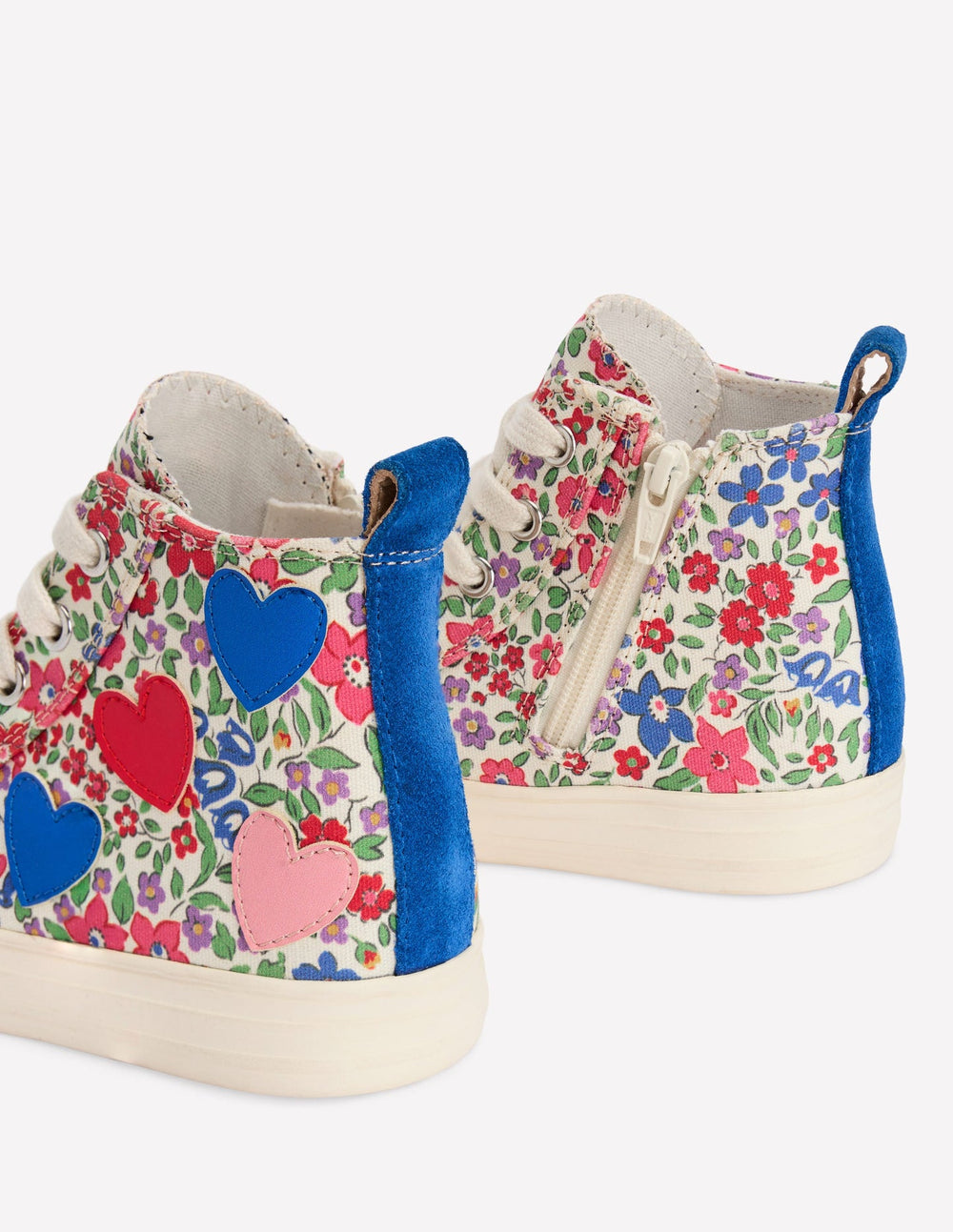 Canvas High Tops - Floral Hearts