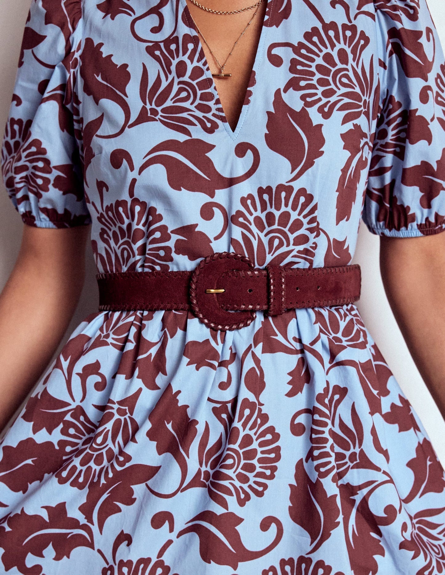 Covered Whipstitch Belt - Oxblood