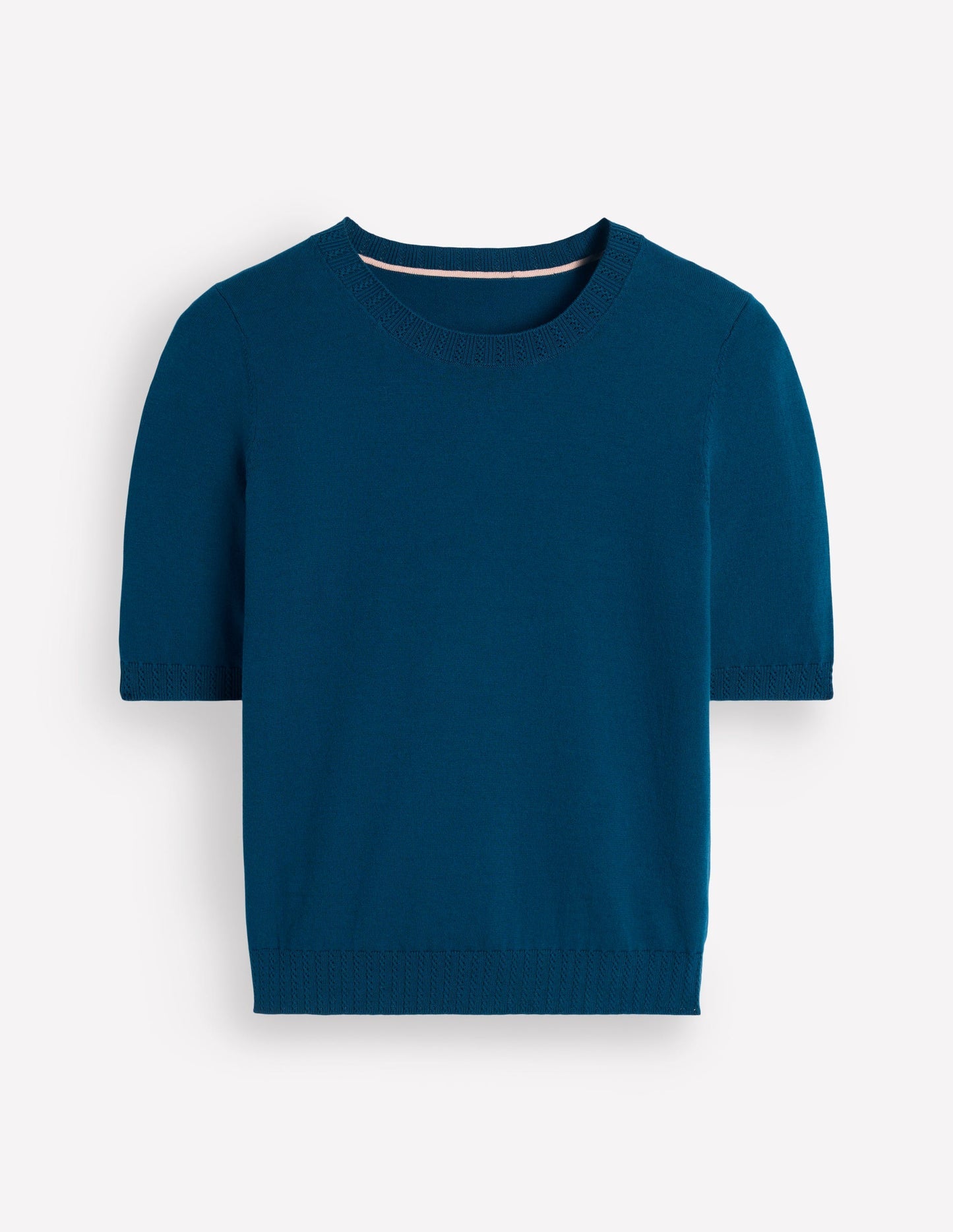 Emilia Cotton Crew T-shirt - Harbour Blue