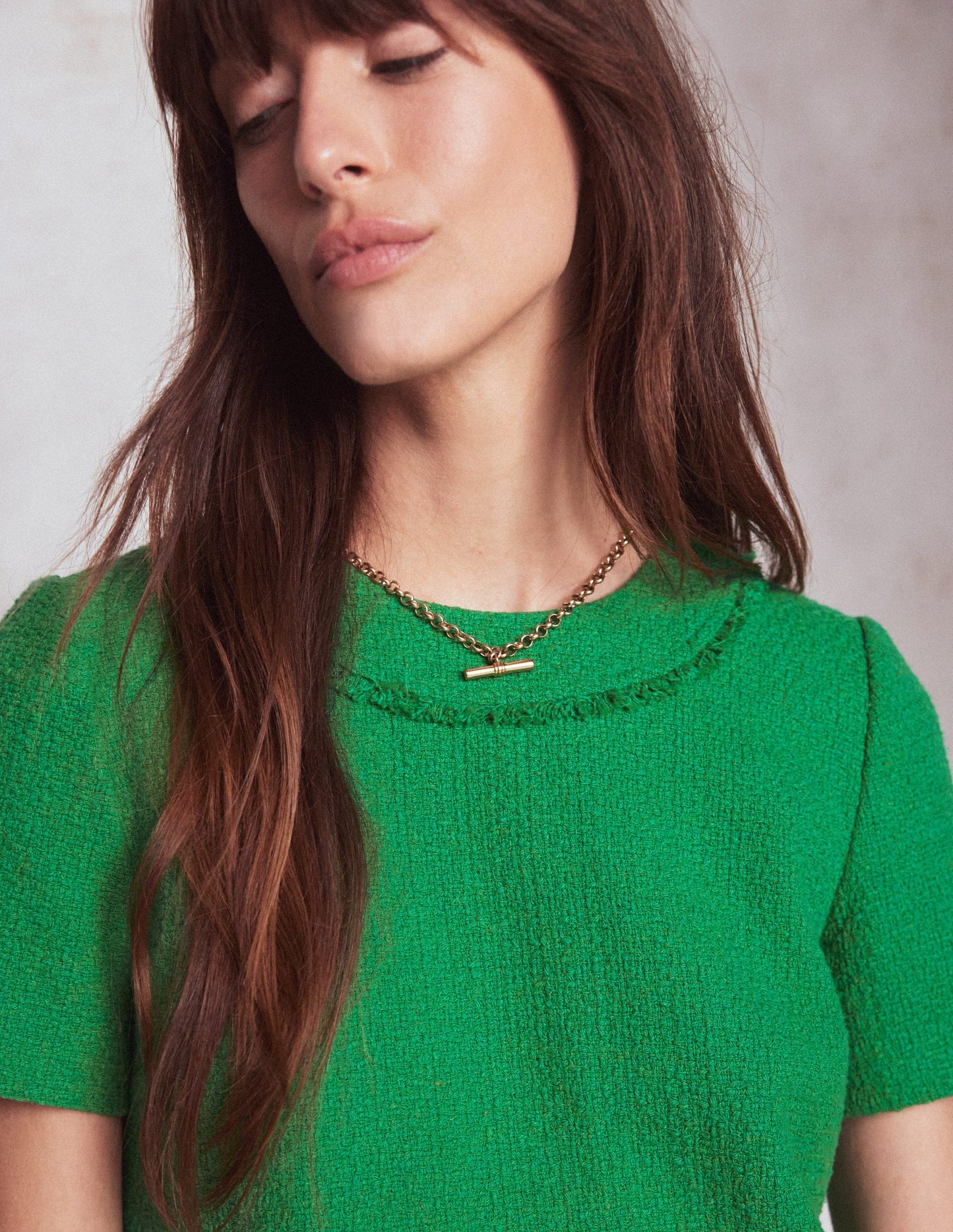 Evita Cotton Shift Dress - Rich Emerald