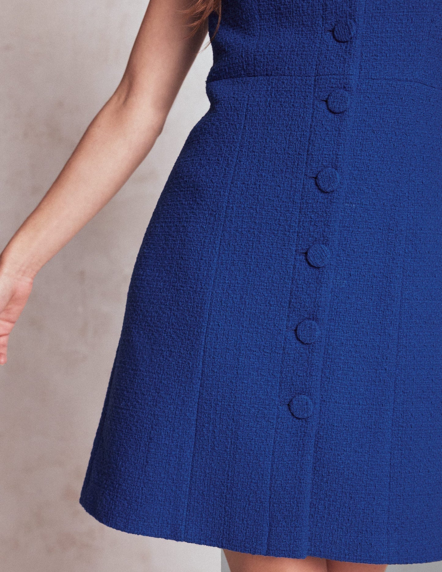 Cotton Texture Shift Dress - Gallery Blue