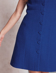 Cotton Texture Shift Dress - Gallery Blue