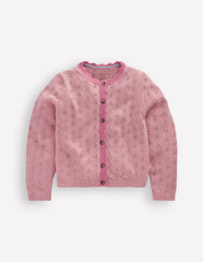 Everyday Scalloped Cardigan - Pink Punch