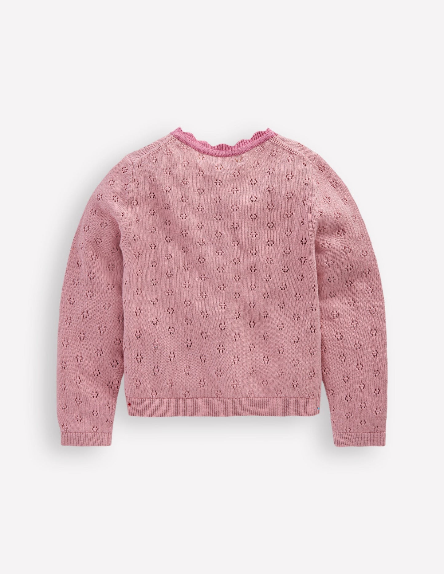 Everyday Scalloped Cardigan - Pink Punch