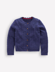 Everyday Scalloped Cardigan - College Navy
