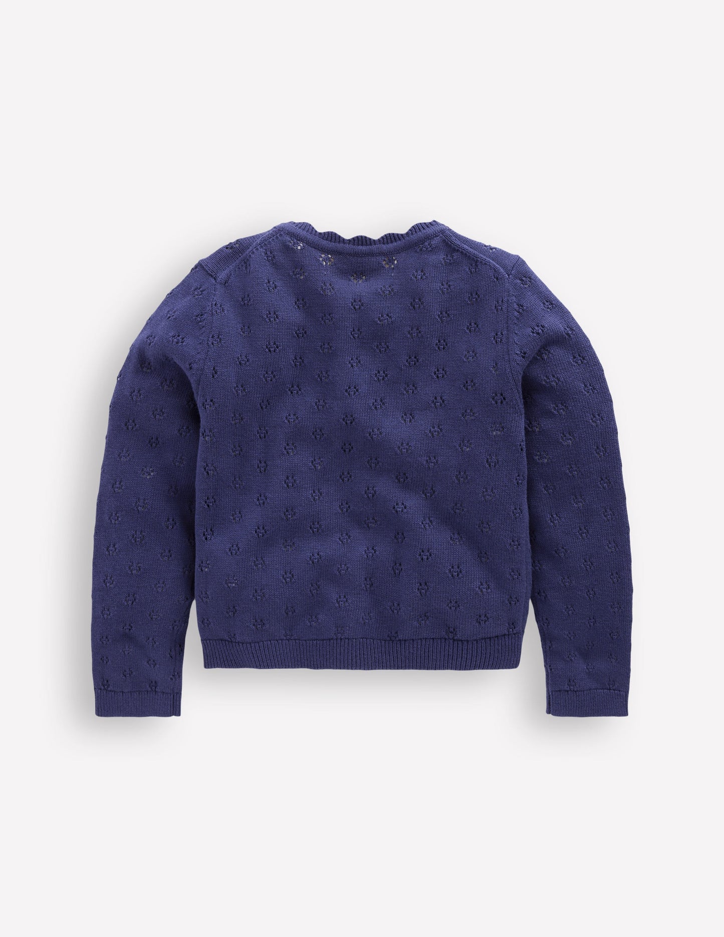 Everyday Scalloped Cardigan - College Navy