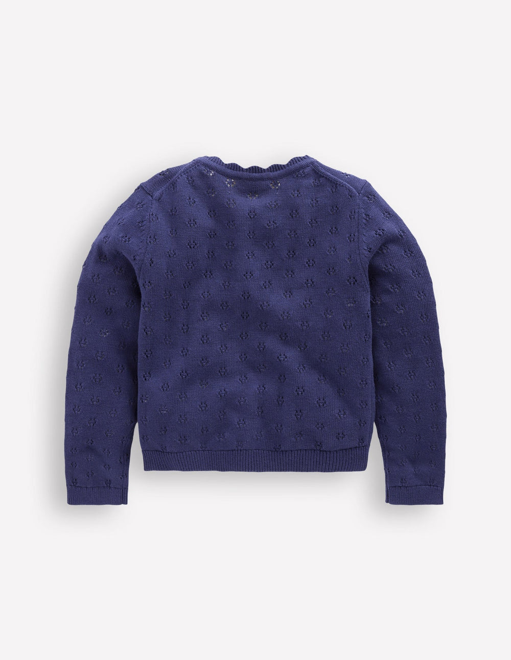 Everyday Scalloped Cardigan - College Navy