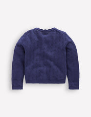 Everyday Scalloped Cardigan - College Navy