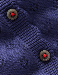 Everyday Scalloped Cardigan - College Navy