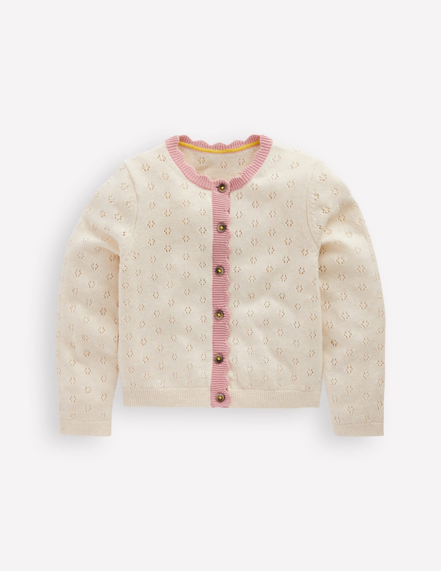 Everyday Scalloped Cardigan - Soft Ivory