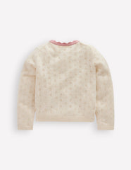 Everyday Scalloped Cardigan - Soft Ivory