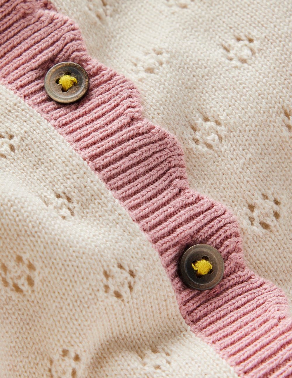 Everyday Scalloped Cardigan - Soft Ivory