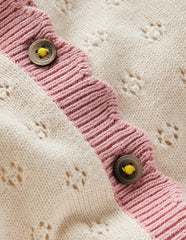 Everyday Scalloped Cardigan - Soft Ivory