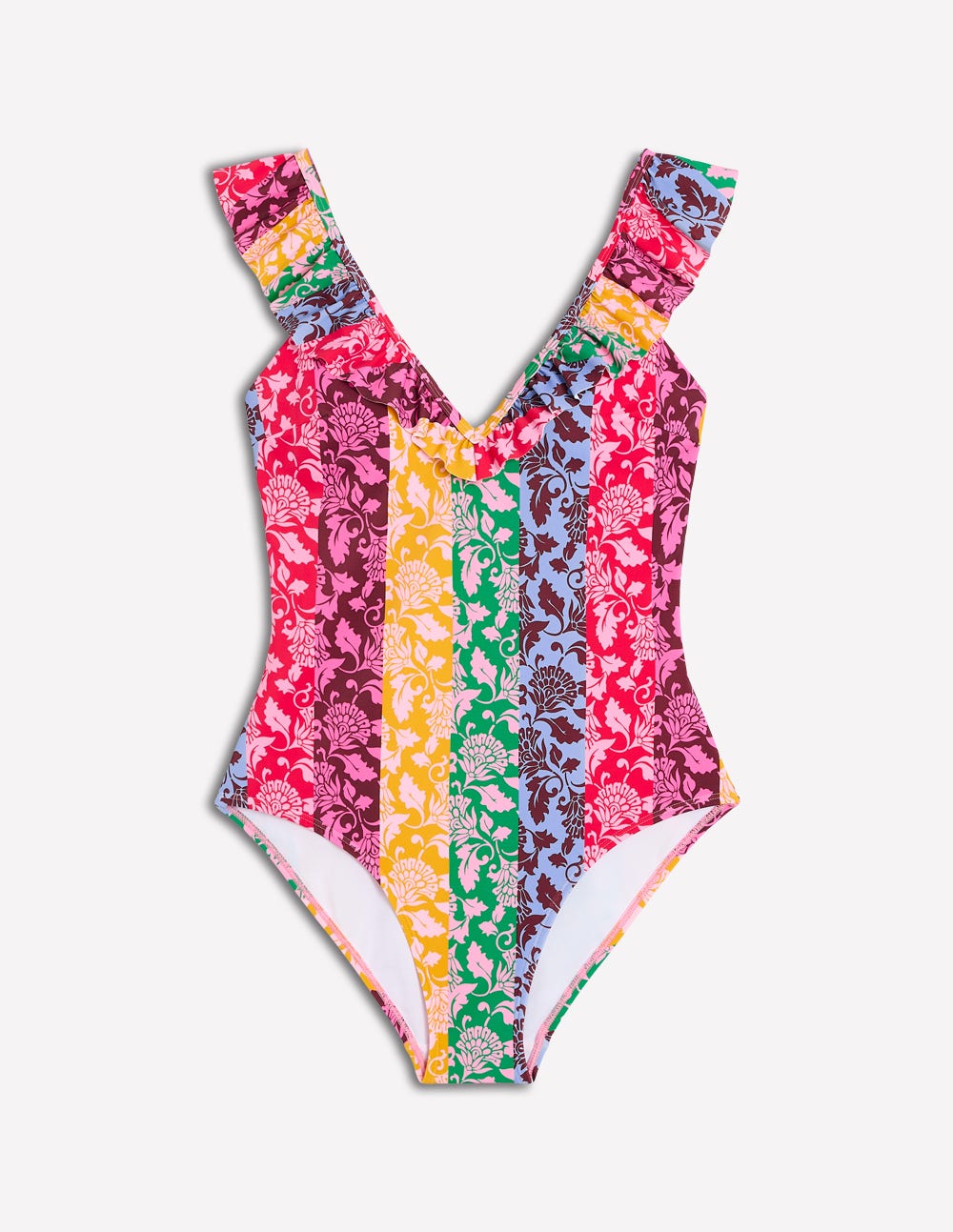 Evia Ruffle Swimsuit - Multi, Ornate Vine Hotch